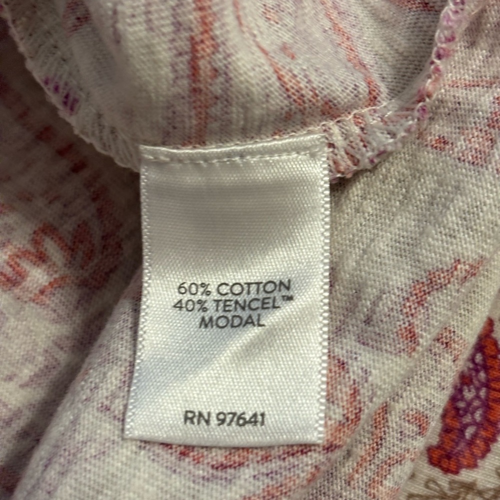 J Jill Large Pink Paisley Sleeveless Dress Soft Cotton Tencel Knit - Picture 3 of 9
